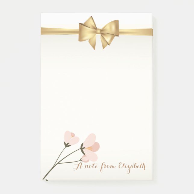 Notas Post-it® Elegante Girly Elegante, Bow,Flor (Anverso)
