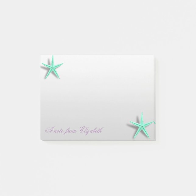 Notas Post-it® Elegante Girly Elegante, Starfish (Anverso)
