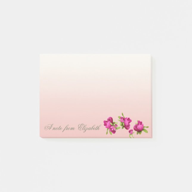 Notas Post-it® Elegante Girly , Flores (Anverso)