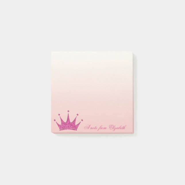 Notas Post-it® Elegante Girly, Purpurinoso Tiara (Anverso)