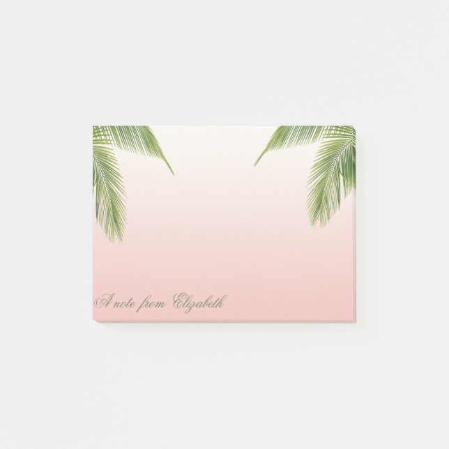 Notas Post-it® Elegante Girona Elegante, Palm Leaves (Anverso)