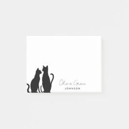 Notas Post-it® Elegante información personalizada de Cat Silhouet