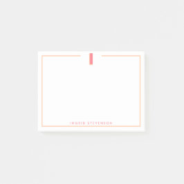 Notas Post-it® Elegante Letra Inicial 3D Monograma Personalizado 