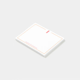Notas Post-it® Elegante Letra Inicial 3D Monograma Personalizado 