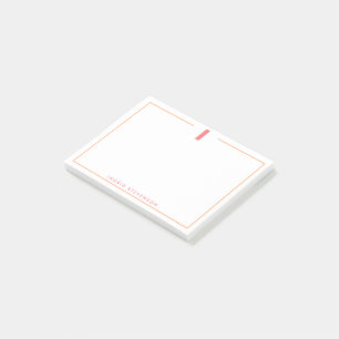 Notas Post-it® Elegante Letra Inicial 3D Monograma Personalizado