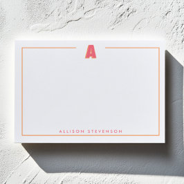Notas Post-it® Elegante Letra Inicial 3D Monograma Personalizado 