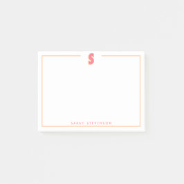 Notas Post-it® Elegante Letra Inicial S Monograma Personalizado 3