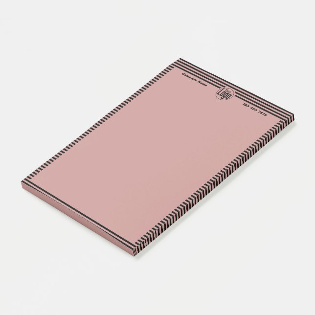 Notas Post-it® Elegante logotipo profesional de Personalizado neg (En perspectiva)