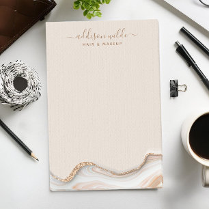 Notas Post-it® Elegante Mármol Agata Brillo Dorado Moderno Chic