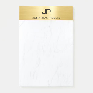 Notas Post-it® Elegante Mármol dorado simple plantilla moderna de