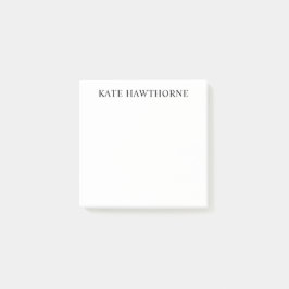 Notas Post-it® Elegante Minimalista en Blanco y Negro