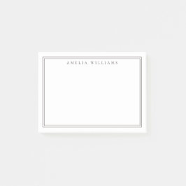Notas Post-it® Elegante Minimalista Marrón Dos Bordes