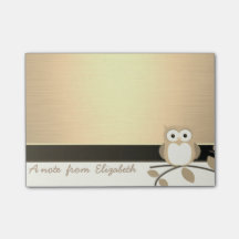 Elegante Moda Elegante Girly, Faux Gold, Owl