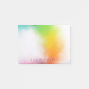 Notas Post-it® Elegante Moderno Colorido Abstracto Arte Azul Púrp