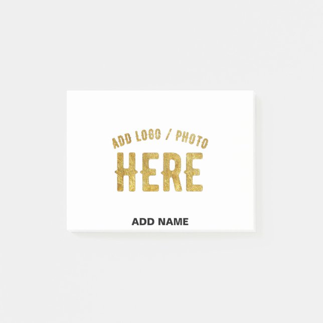 NOTAS POST-IT® ELEGANTE MODERNO PERSONALIZABLE BLANCO VERIFICADO  (Anverso)