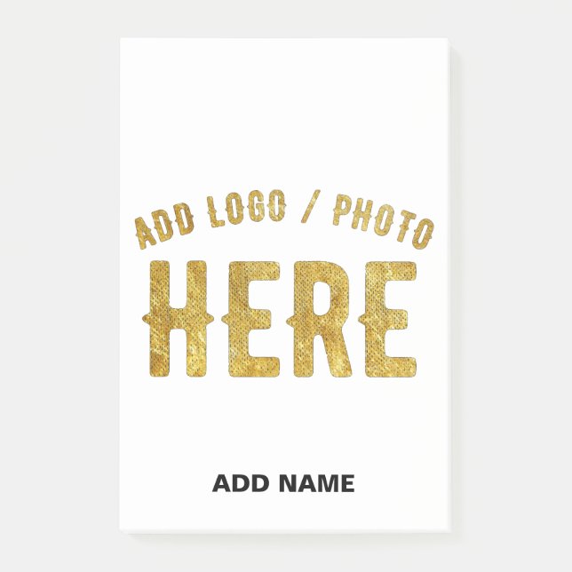 NOTAS POST-IT® ELEGANTE MODERNO PERSONALIZABLE BLANCO VERIFICADO  (Anverso)