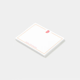 Notas Post-it® Elegante Monograma Personalizado Letra 3D D Inicia