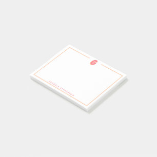Notas Post-it® Elegante Monograma Personalizado Letra 3D G Inicia