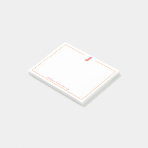 Notas Post-it® Elegante Monograma Personalizado Letra 3D Inicial