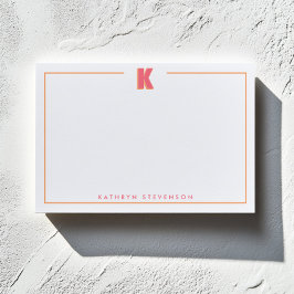 Notas Post-it® Elegante Monograma Personalizado Letra 3D K Inicia