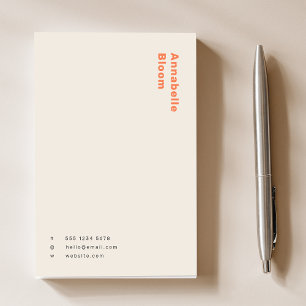 Notas Post-it® Elegante Naranja Minimal moderno