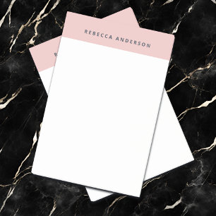 Notas Post-it® Elegante nombre moderno rosa y azul cian