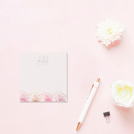 Notas Post-it® Elegante nombre personalizado de monograma Rubor R