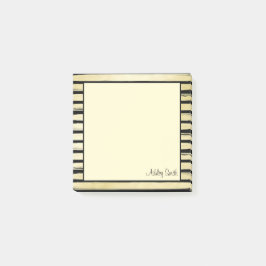 Notas Post-it® Elegante nombre personalizado Relieve metalizado d