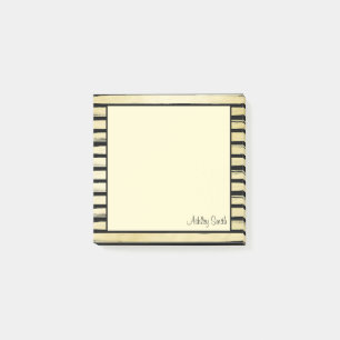Notas Post-it® Elegante nombre personalizado Relieve metalizado d