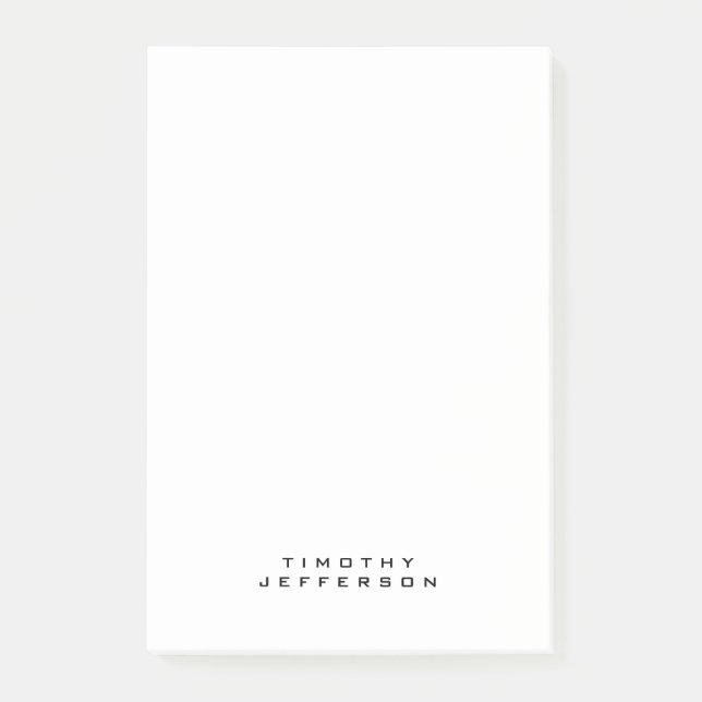 Notas Post-it® Elegante nombre propio Minimalista moderno (Anverso)