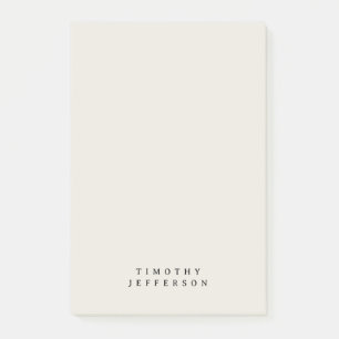 Notas Post-it® Elegante nombre propio Minimalista moderno