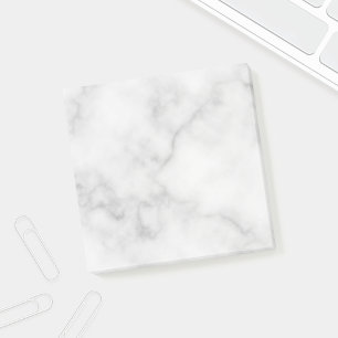 Notas Post-it® Elegante patrón de mármol blanco