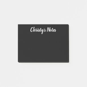 Notas Post-it® Elegante personalizado de pizarra en blanco y negr