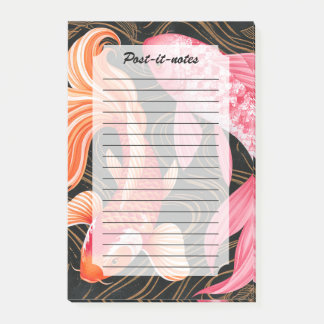Notas Post-it® Elegante pez koi acuarela japonesa