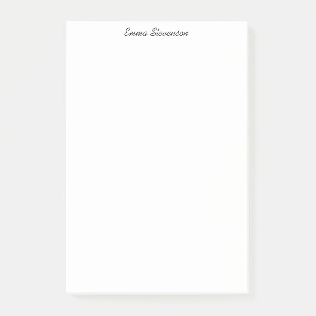Notas Post-it® Elegante profesional de escritura a mano en blanco (Anverso)