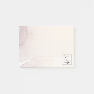 Notas Post-it® Elegante Resumen Rosa Logotipo de color morado dor