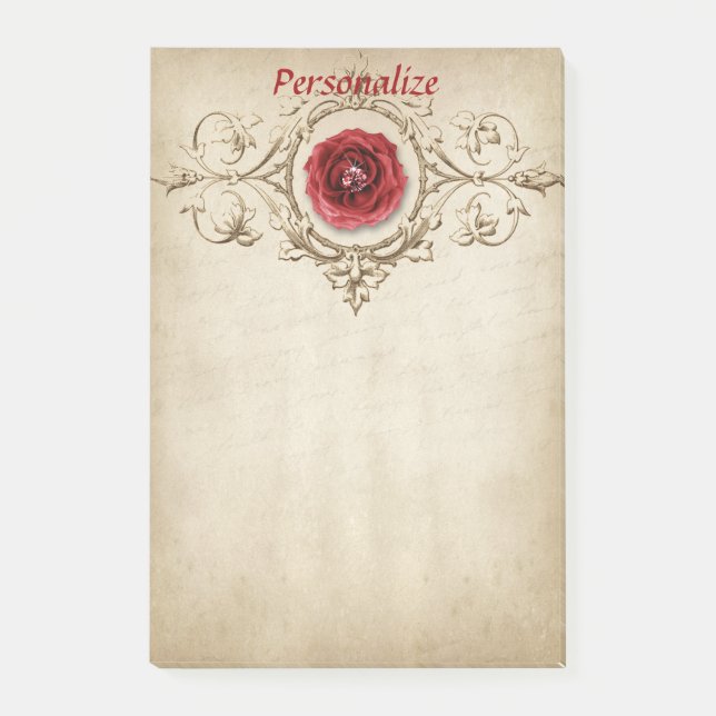 Notas Post-it® Elegante Rosa Diamante Personalizado (Anverso)