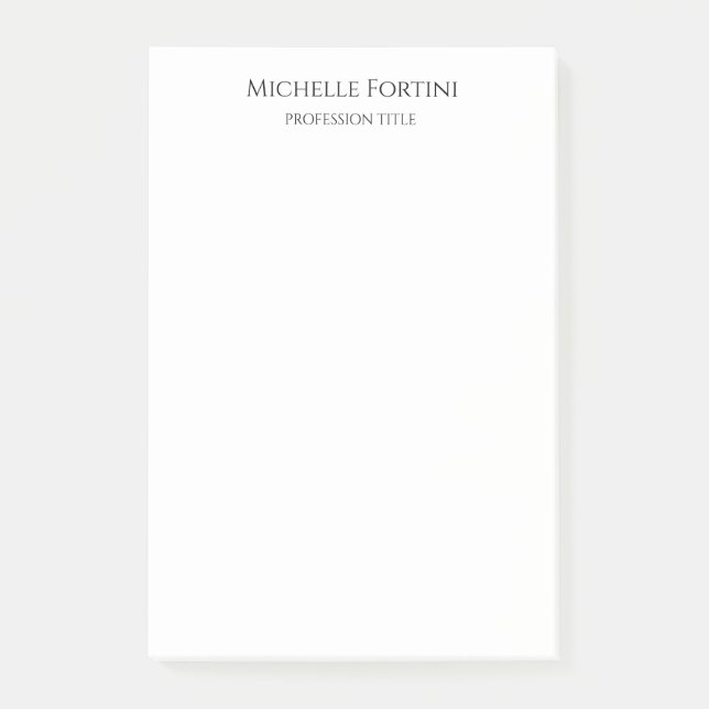 Notas Post-it® Elegante sencillo Minimalista (Anverso)