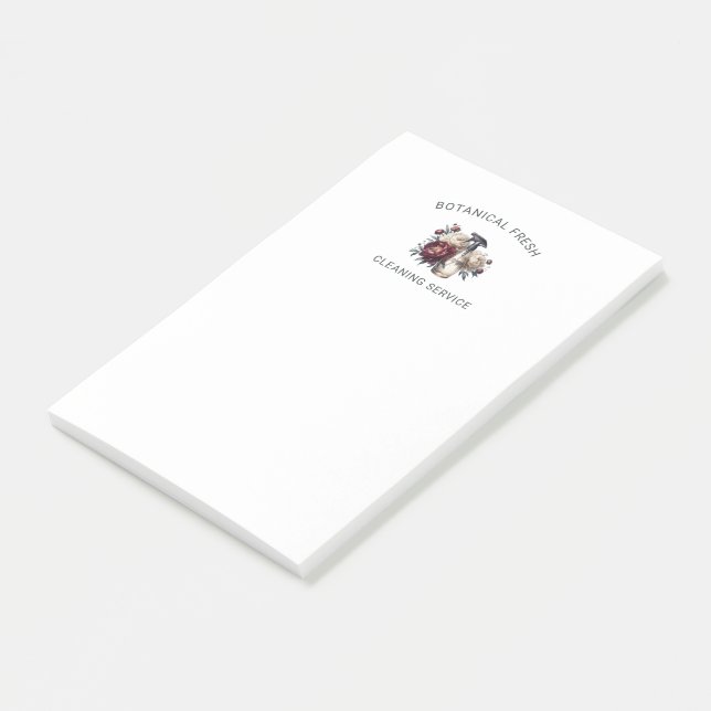 Notas Post-it® Elegante Servicio de Limpieza de Casa Empresa Flor (En perspectiva)