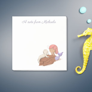 Notas Post-it® Elegante Sirena de Foca Rosa Púrpura Adorable