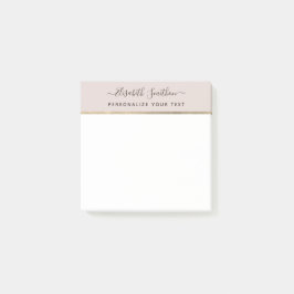 Notas Post-it® Elegante Taupe Minimal Estacionamiento Personal