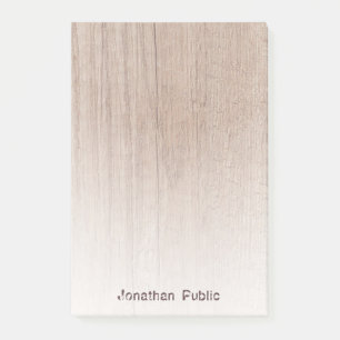 Notas Post-it® Elegante Texto perturbado Elegante De Madera Marró