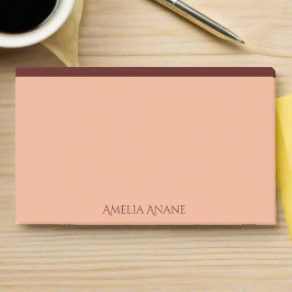 Notas Post-it® Elegante tipografía moderna nombre inicial Rubor r