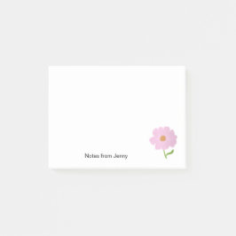 Notas Post-it® Elegante vegetación de flores rosadas florecientes