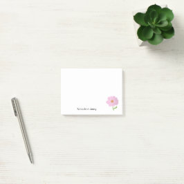 Notas Post-it® Elegante vegetación de flores rosadas florecientes