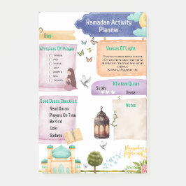 Notas Post-it® Elegante Watercolor Ramadan Activity Planner