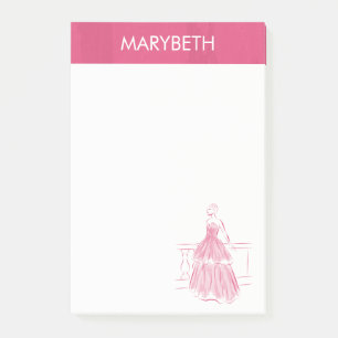 Notas Post-it® Elegante White Gown Personalized Post-It Notes