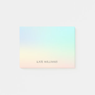 Notas Post-it® Elegante y elegante color de agua pastel personali