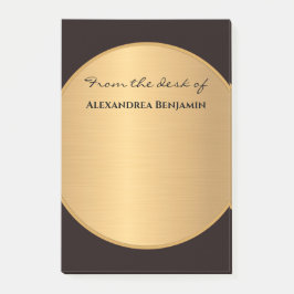 Notas Post-it® Elegante y elegante estilo de oro negro moderno