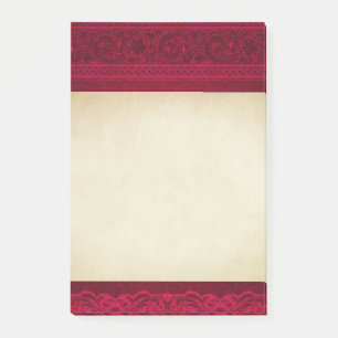 Notas Post-it® Elegante y elegante fondo rojo